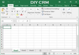 A DIY CRM can start with a blank spreadsheet like this one.