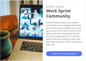 Work Sprint Community clickable image