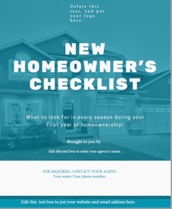 New homeowner checklist image of cover